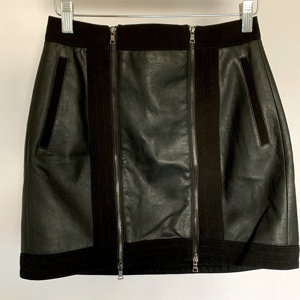 Faux Leather Mini Skirt